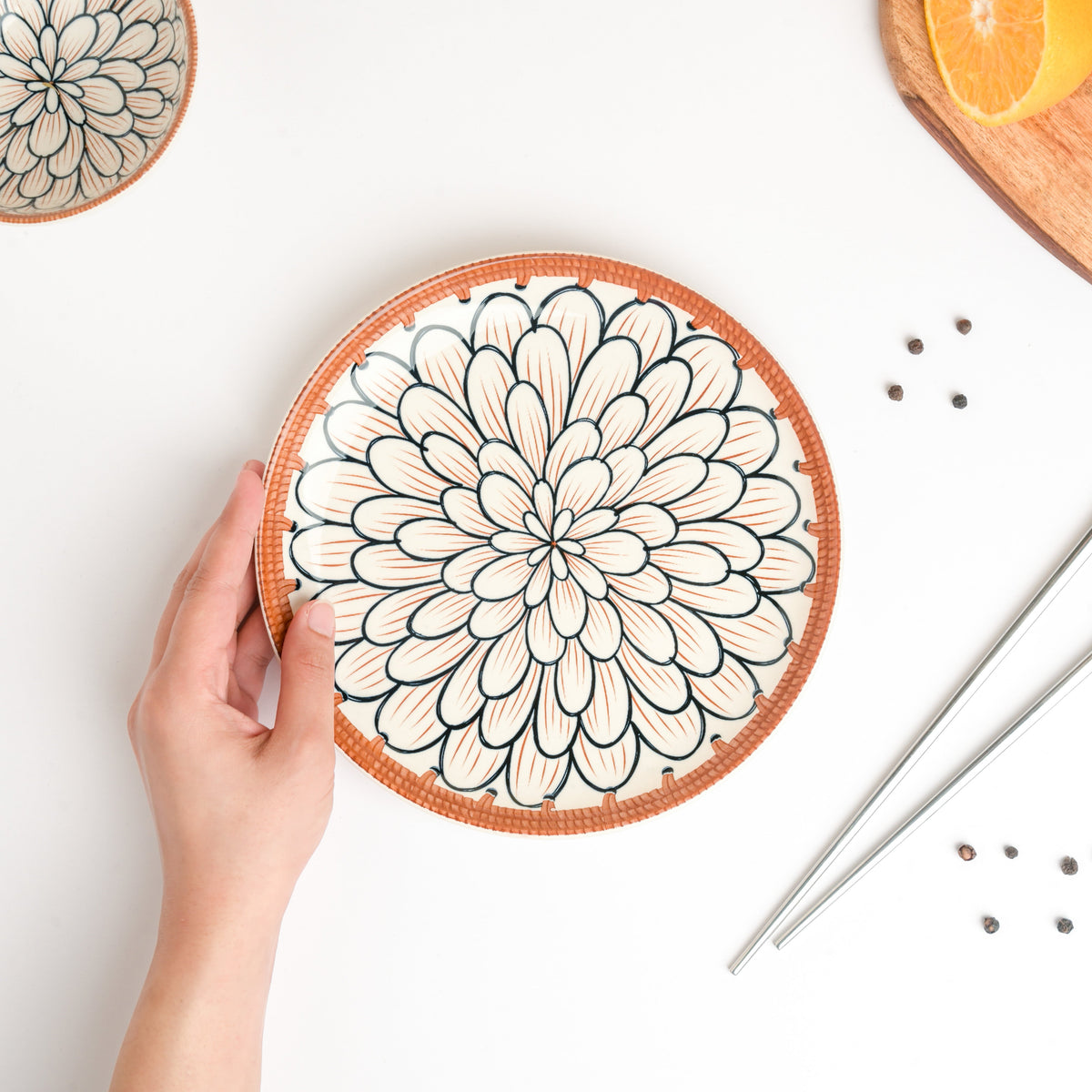 Abloom Ceramic Snack Plate 7.5 Inch Nestasia