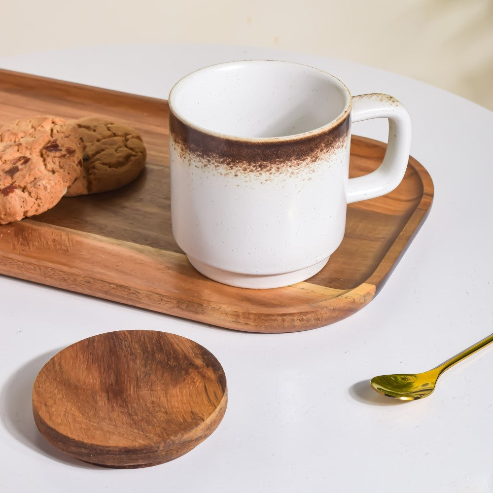 Cavern Clay Mug With Lid White 250 ml Nestasia