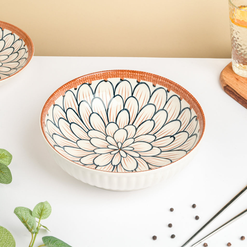 Abloom Ceramic Serving Bowl 9 Inch 1 L Nestasia