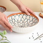 Abloom Ceramic Serving Bowl 9 Inch 1 L Nestasia