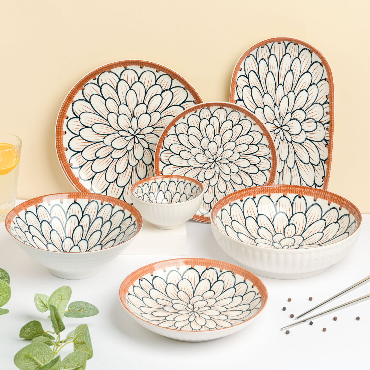 Abloom Ceramic Snack Plate 7.5 Inch Nestasia
