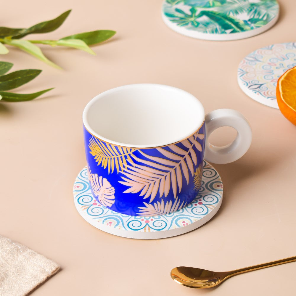 Havanna Ceramic Cup With Coaster 200 ml Nestasia