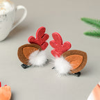 Furry Reindeer Ears Hair Accessory Set of 2 Nestasia