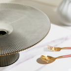 Grey Glass Cake Stand 13 inch Nestasia