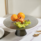 Grey Glass Cake Stand 13 inch Nestasia