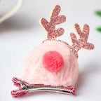 Fluffy Reindeer Hairpin Baby Pink Nestasia