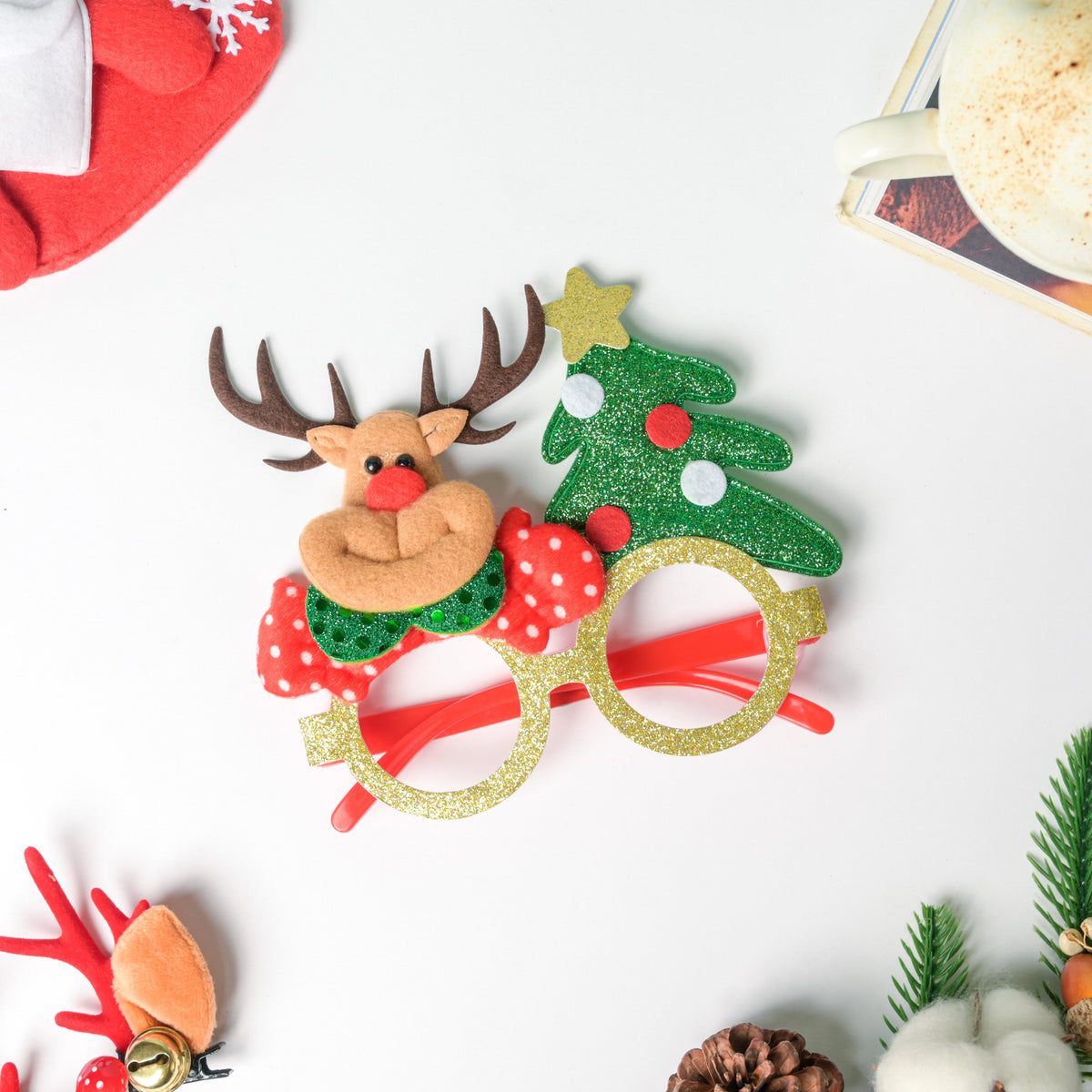 Christmas Tree And Moose Party Eye Frame Nestasia