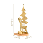 Gold Reindeer Showpiece With Tea Light Holder Nestasia