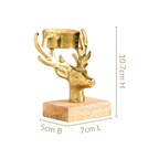 Set Of 2 Gold Stag Tea Light Candle Holder Nestasia