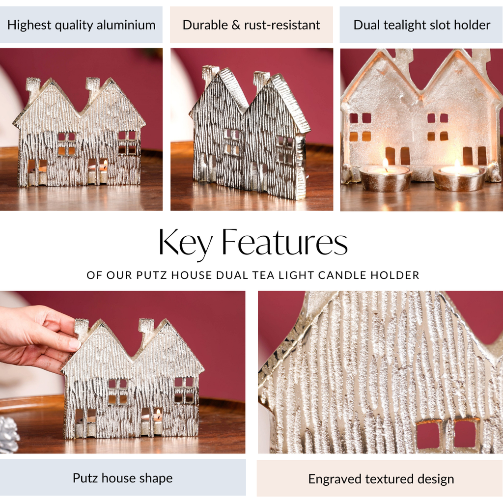 Row Houses Tea Light Candle Holder Nestasia