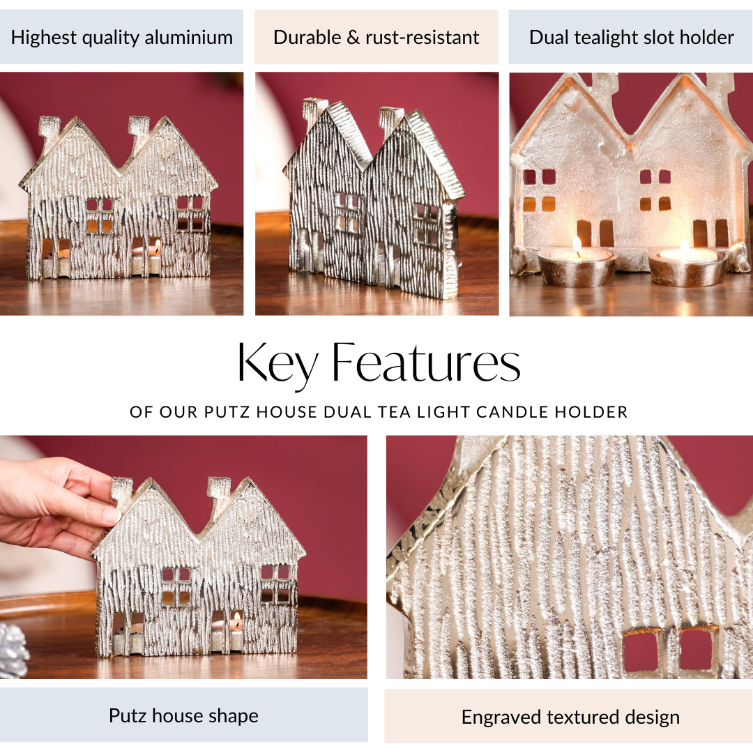 Row Houses Tea Light Candle Holder Nestasia