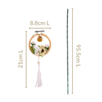 White Blooms DIY Hanging Car Accessory For Mirror Nestasia