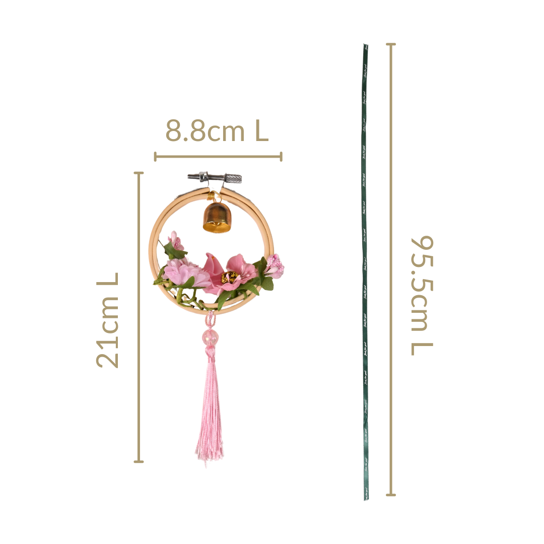 DIY Floral Swinging Car Ornament Pink Nestasia