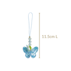 Butterfly Floral Phone Charm Blue Nestasia