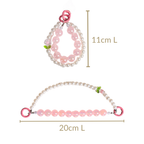 Pretty In Pink Pearl Beaded Keychain Nestasia