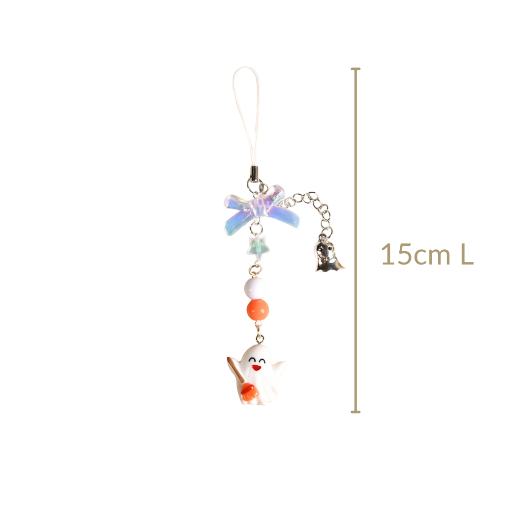 Baby Ghost On A Broom Phone Strap Nestasia