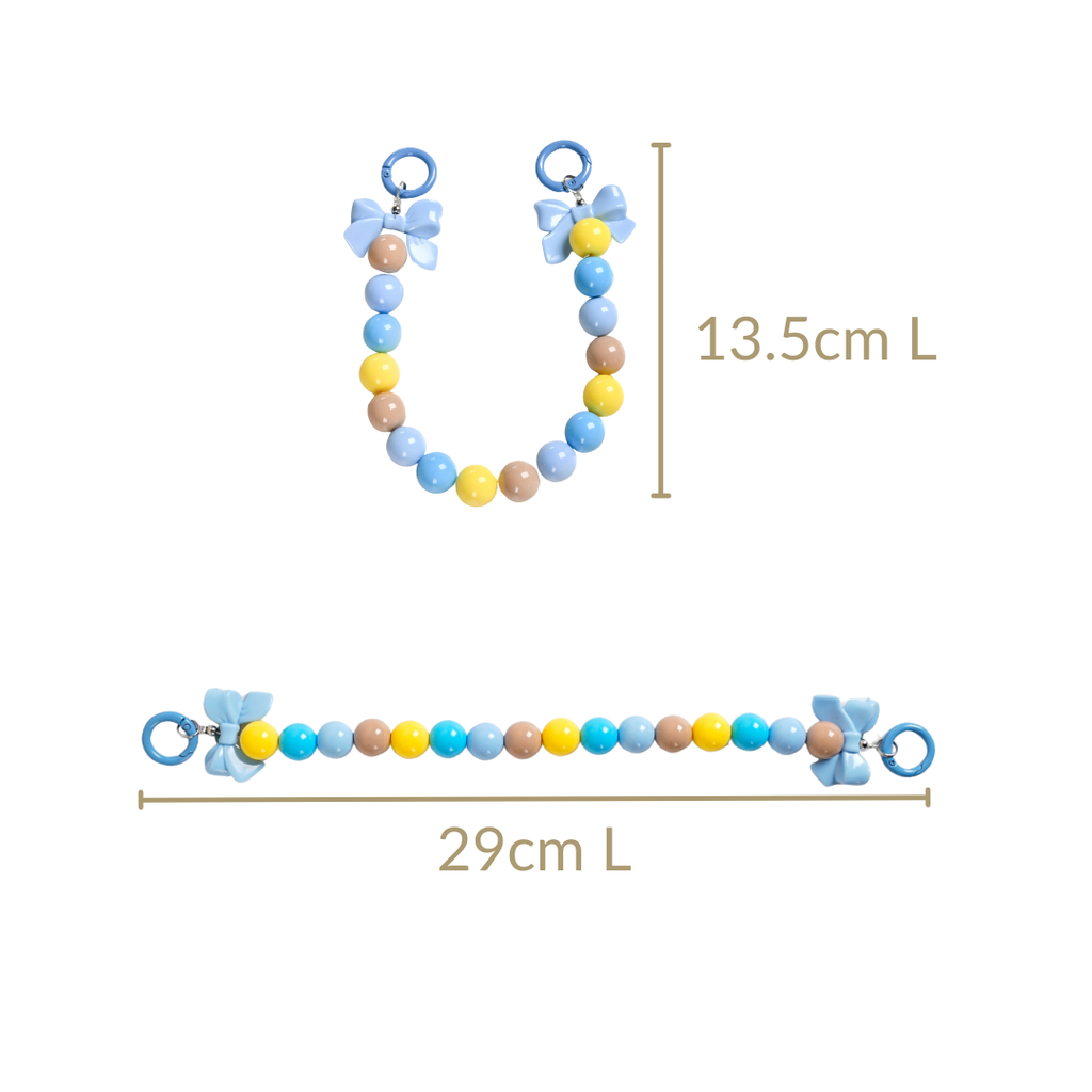 Knot Just Blues Phone Charm Lanyard With Dual Clasp Nestasia