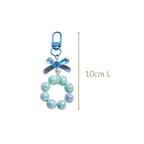 Burst Of Blue Beaded Keychain Nestasia