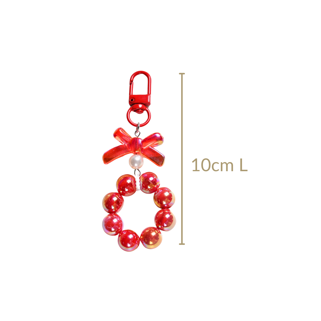 Crimson Glimmer Cute Keychain Nestasia