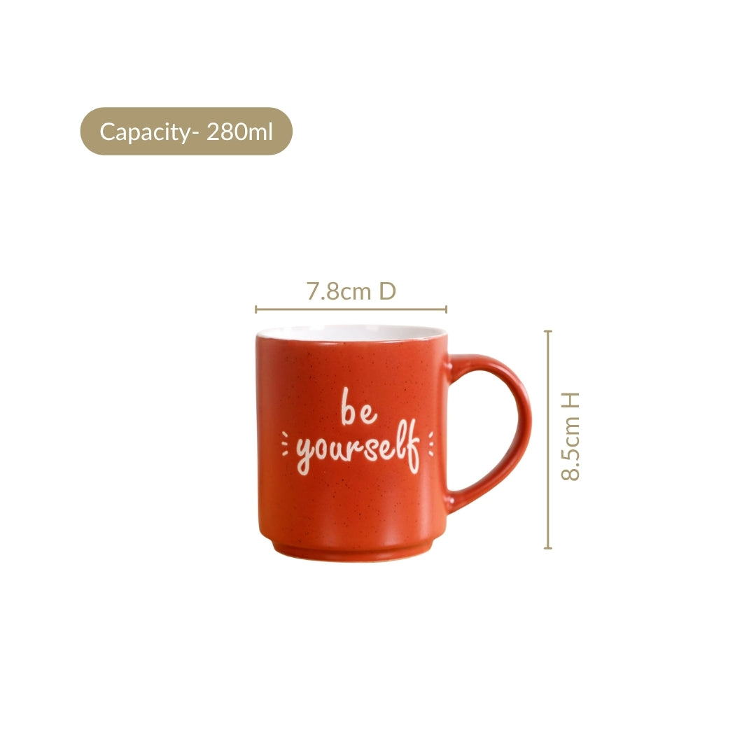 Daily Motivation Quotes Stackable Mugs Set Of 4 280ml Nestasia