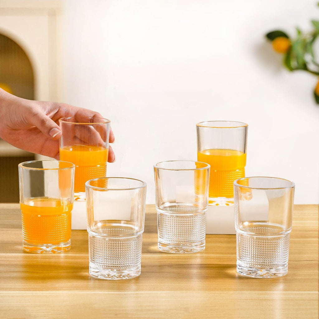 Daily Sip Tea Glass Set Of 6 190ml Nestasia