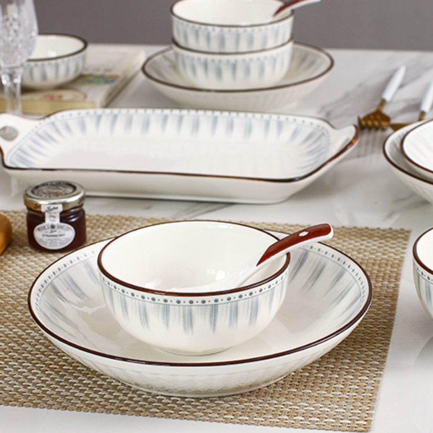 Dainty Patterned Pasta Dish 7 Inch Nestasia