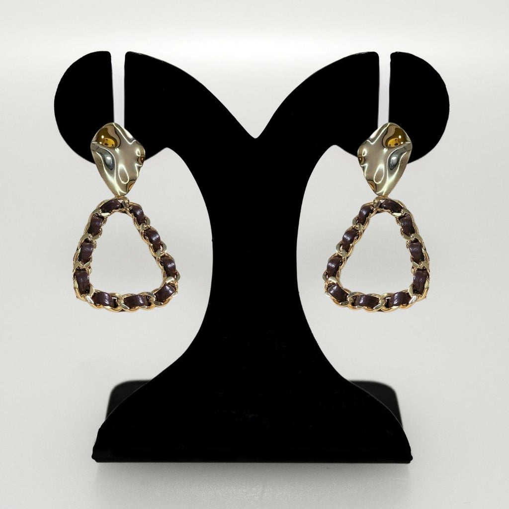 Hammered Dangle Earrings Nestasia