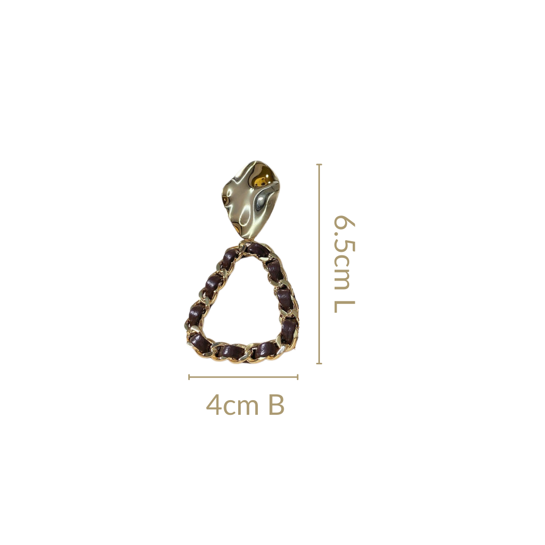 Hammered Dangle Earrings Nestasia