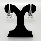 Dangling Hammered Silver Statement Earrings Nestasia
