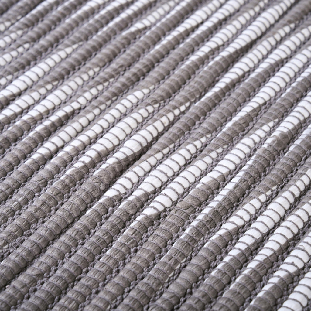 Dark Grey Cotton Weave Floor Mat 85x62cm Nestasia