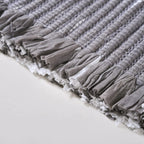 Dark Grey Cotton Weave Floor Mat 85x62cm Nestasia