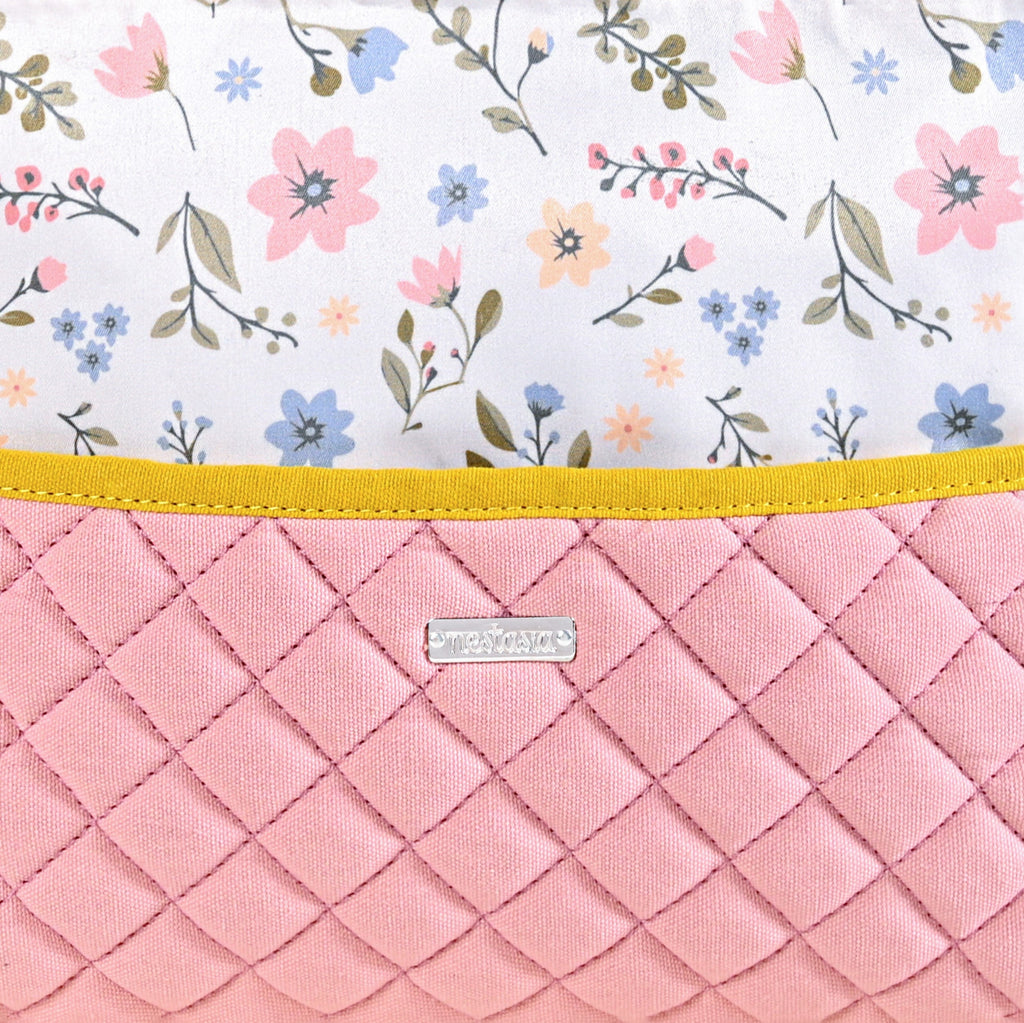 Floral Pink Quilted Multipurpose Lunch Bag Nestasia