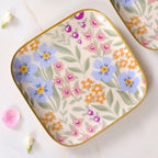 Peony Petals Snack Plates Set Of 2 In Gift Box Nestasia