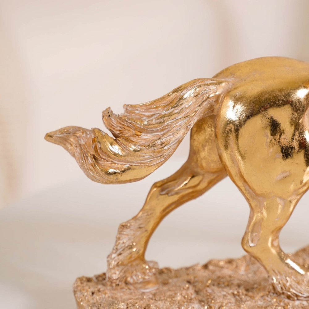 Gold Horse Decor Sculpture Nestasia