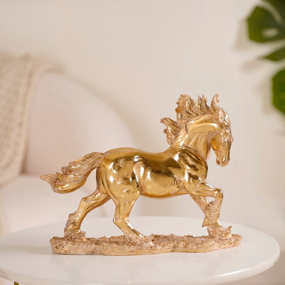 Gold Horse Decor Sculpture Nestasia