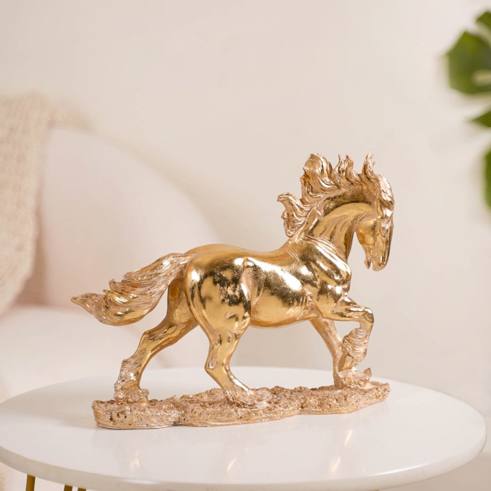 Gold Horse Decor Sculpture Nestasia