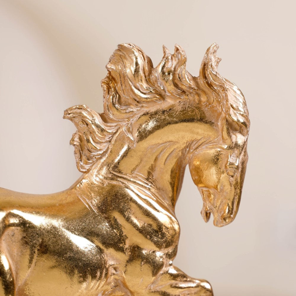 Gold Horse Decor Sculpture Nestasia