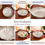 Decorative Metal Flower Bowl Urli Nestasia