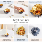 Decorative Bloom Candle Holder Nestasia
