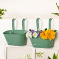 Decorative Hanging Planter Sage Green Set Of 2 Nestasia