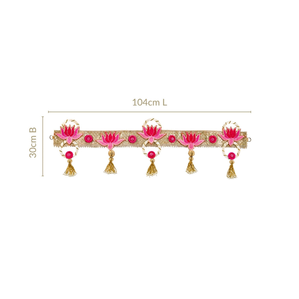 Decorative Lotus Wall Hanging Toran For Diwali Nestasia