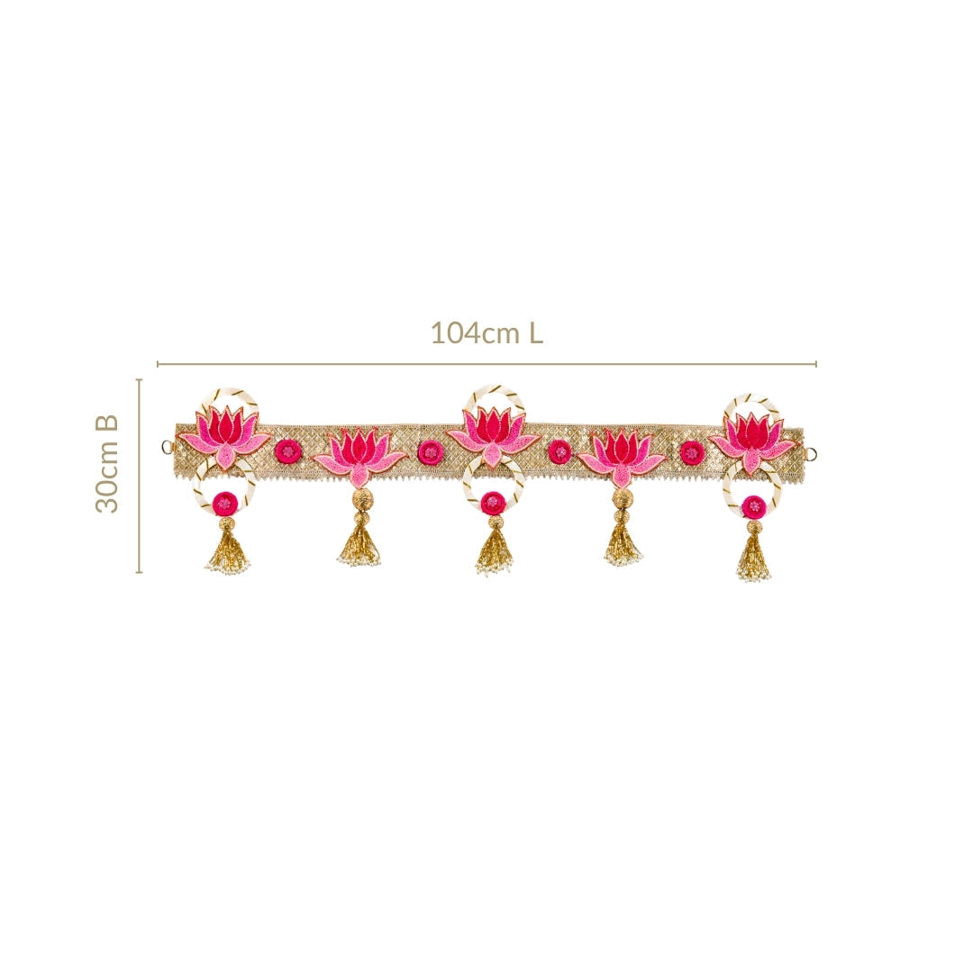 Decorative Lotus Wall Hanging Toran For Diwali Nestasia