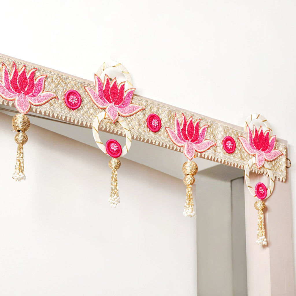 Decorative Lotus Wall Hanging Toran For Diwali Nestasia