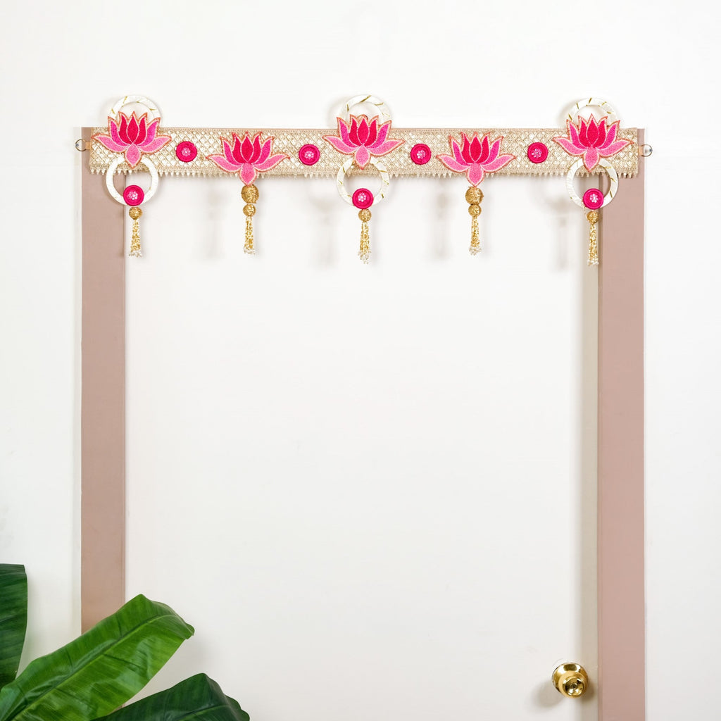 Decorative Lotus Wall Hanging Toran For Diwali Nestasia