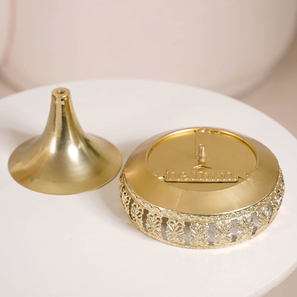 Decorative Bowl With Pedestal Gold Small Nestasia