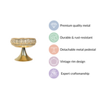 Decorative Bowl With Pedestal Gold Small Nestasia