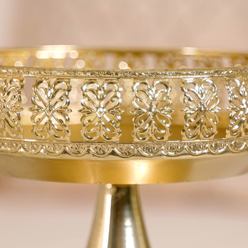 Decorative Bowl With Pedestal Gold Small Nestasia