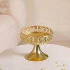 Decorative Bowl With Pedestal Gold Small Nestasia
