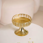 Decorative Bowl With Pedestal Gold Small Nestasia