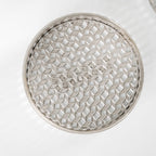 Set Of 2 Round Gift Box Silver Nestasia